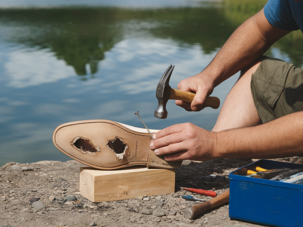 Wie repariere ich einen löchrigen schuhabsatz selbst in 10 minuten